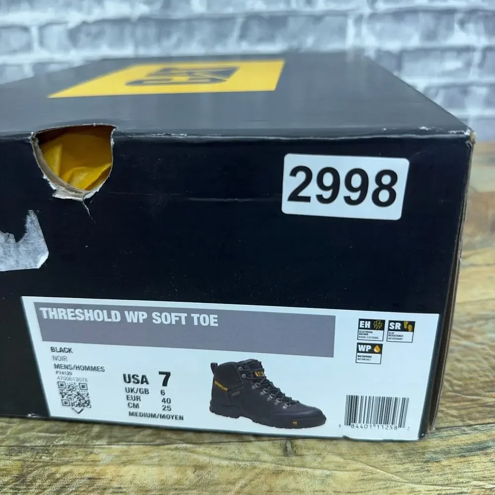 Caterpillar Men Threshold Waterproof Soft Toe Work Boot P74129 Mens Size 7 New